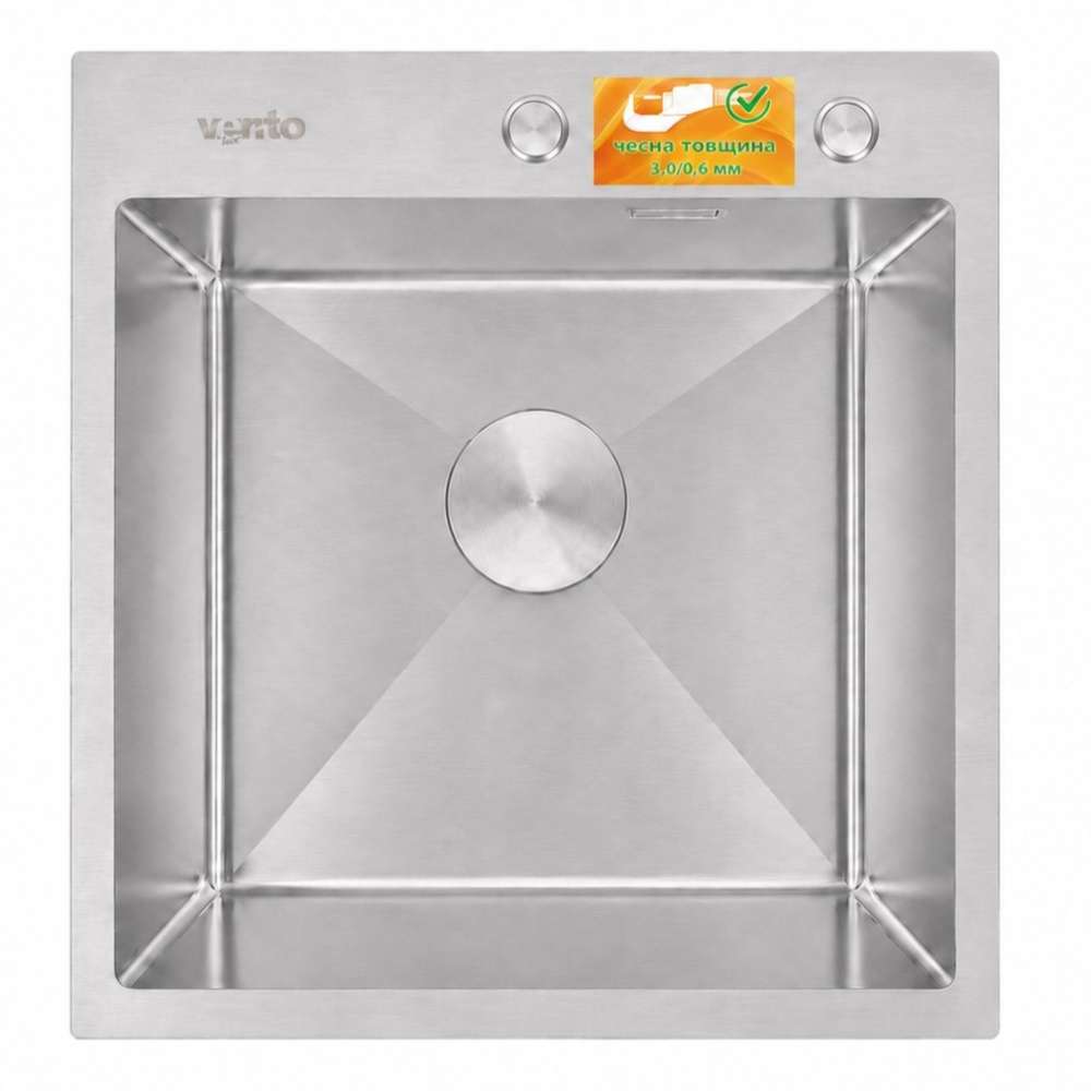 Фото - Кухонна мийка Ventolux HMKS 5050 PVD BKS MC DECOR 3/0,6