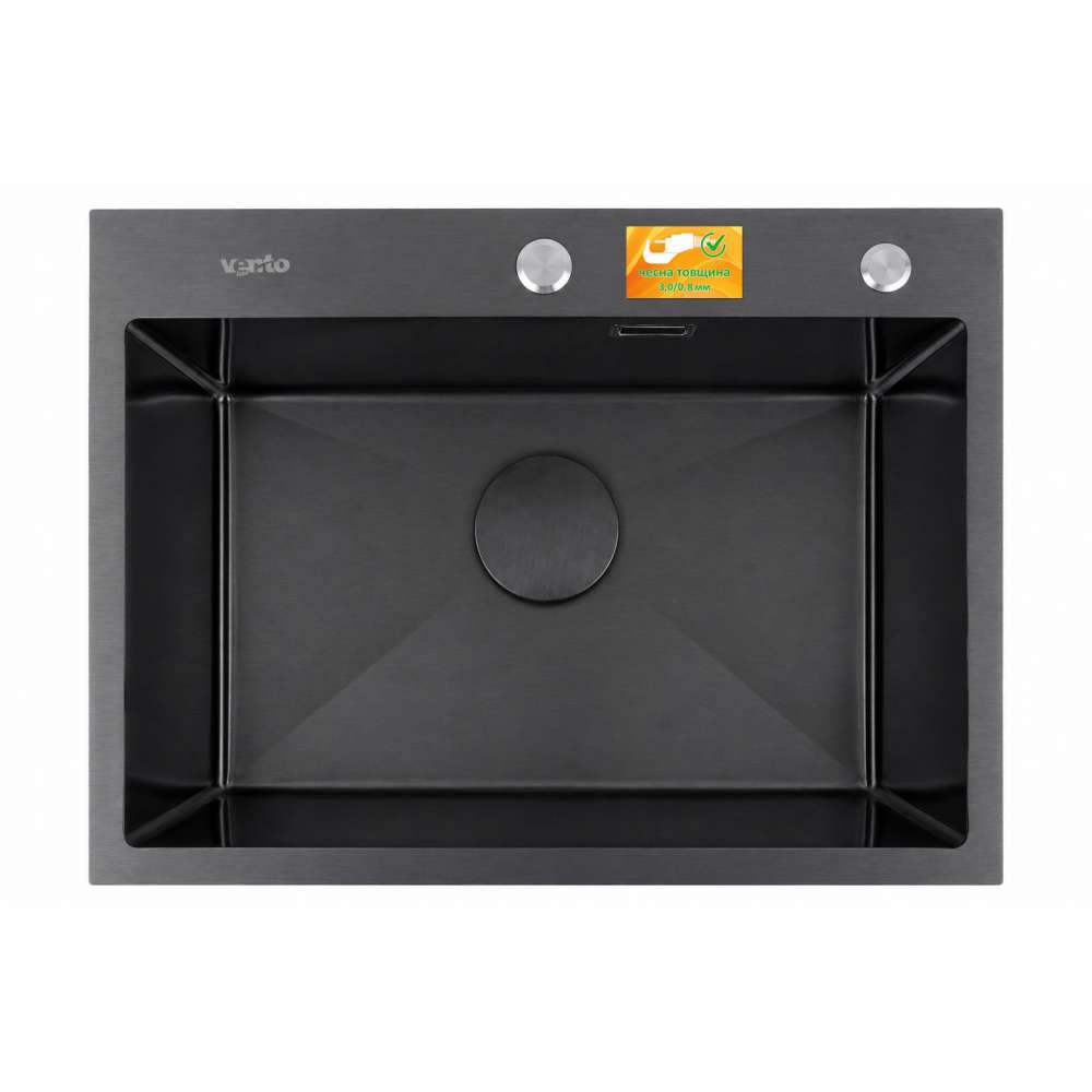 Фото - Кухонная мойка Ventolux HMKS 6045 PVD BKS 3/0,8