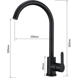 Смеситель Ventolux KF02 BK