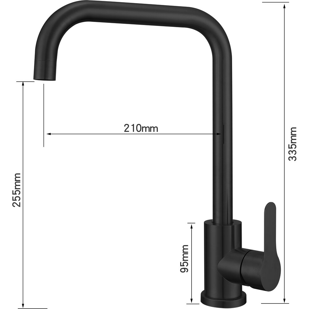 Смеситель Ventolux KF03 BK Фото - Смеситель Ventolux KF03 BK