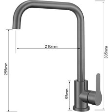 Змішувач Ventolux KF03 PVD BK Змішувач Ventolux KF03 PVD BK