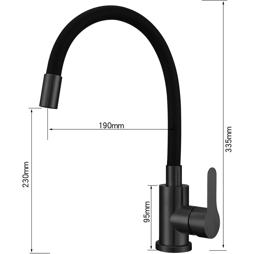 Смеситель Ventolux KFF04 BK/BK Фото - Смеситель Ventolux KFF04 BK/BK