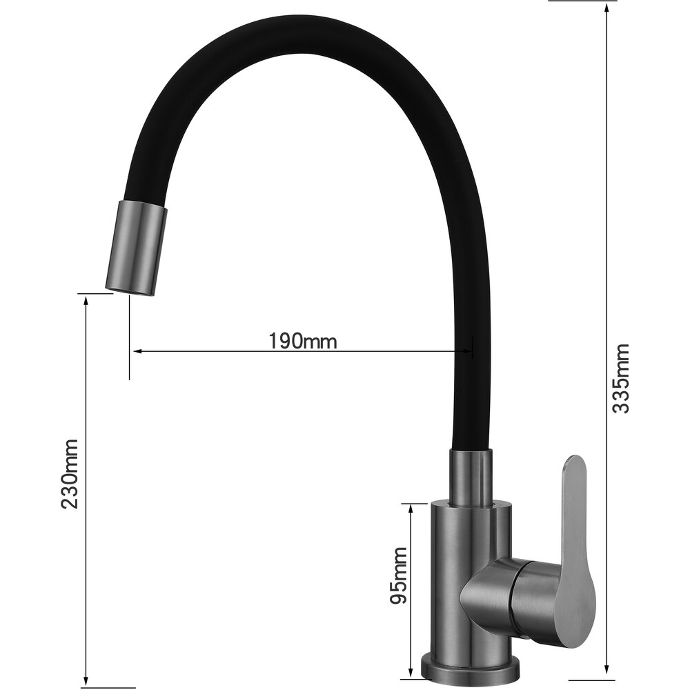 Фото - Смеситель Ventolux KFF04 PVD BK/BK