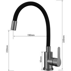 Змішувач Ventolux KFF04 PVD BK/BK Змішувач Ventolux KFF04 PVD BK/BK