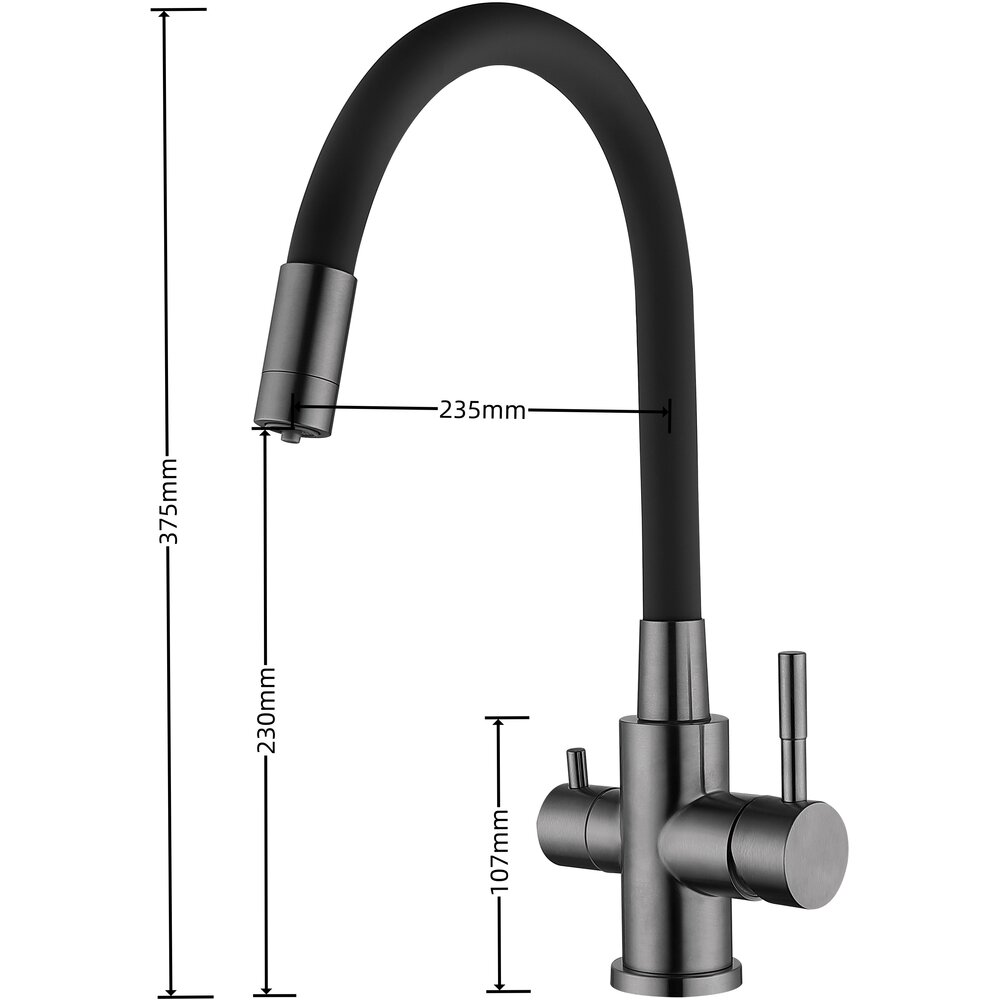 Фото - Смеситель Ventolux KFFPW 14 PVD BK/BK