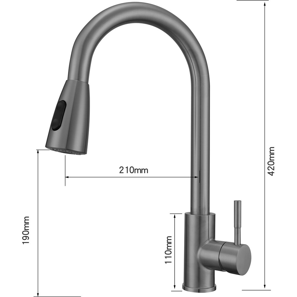 Смеситель Ventolux KFPFH05 PVD BK 2F Фото - Смеситель Ventolux KFPFH05 PVD BK 2F
