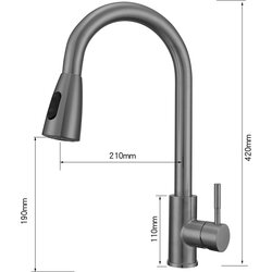 Смеситель Ventolux KFPFH05 PVD BK 2F