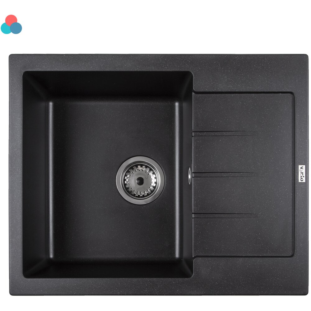 Кухонные мойки SILVIA (BLACK QUARTZ) 610х495х210 Фото - Кухонные мойки SILVIA (BLACK QUARTZ) 610х495х210