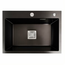 Кухонні мийки 58*43 Мийка PVD чорна Platinum Handmade HSBB (квадратний сифон,3.0/1.0) Кухонні мийки 58*43 Мийка PVD чорна Platinum Handmade HSBB (квадратний сифон,3.0/1.0)