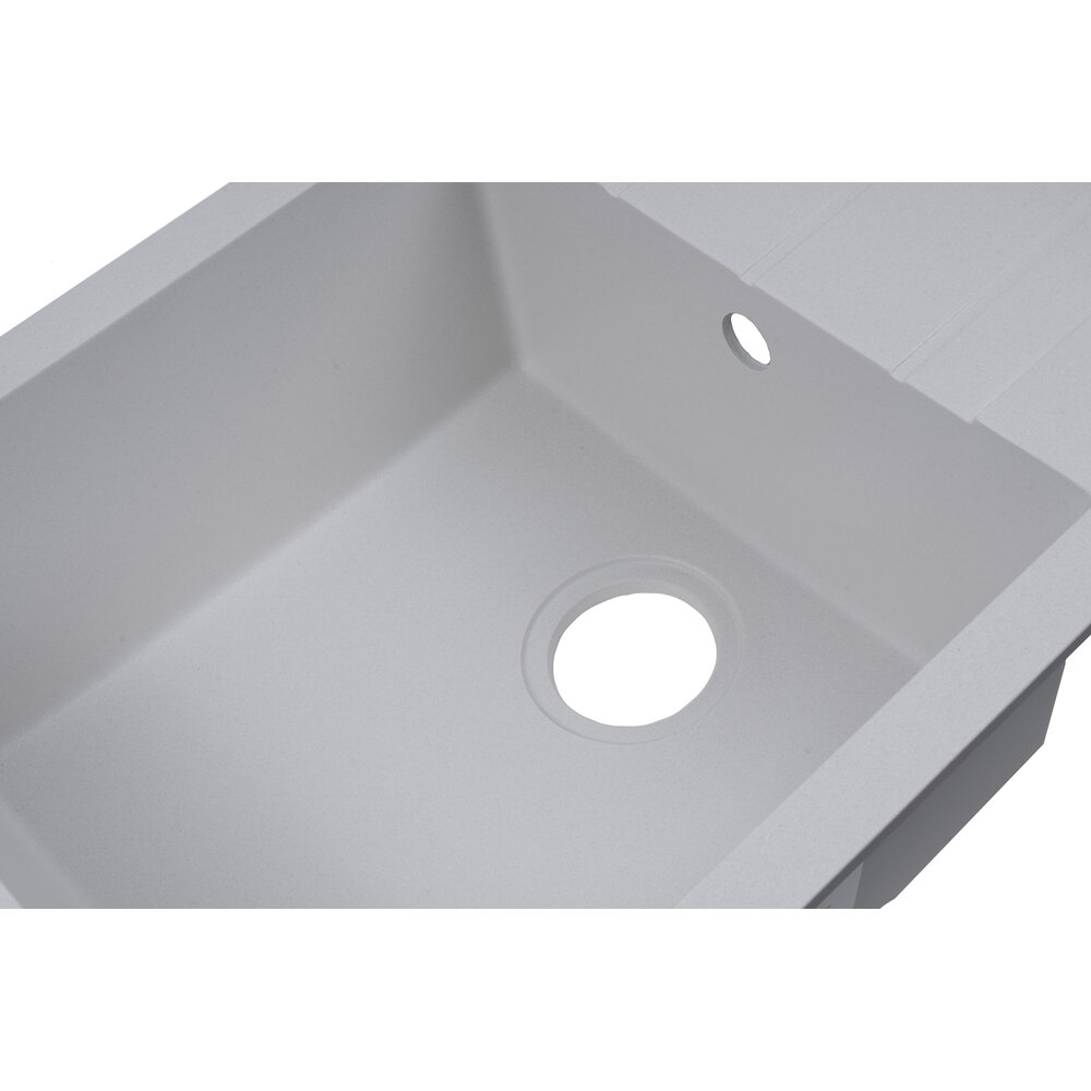Фото - Кухонная мойка Ventolux DIAMANTE (WHITE QUARTZ) 765х485х200