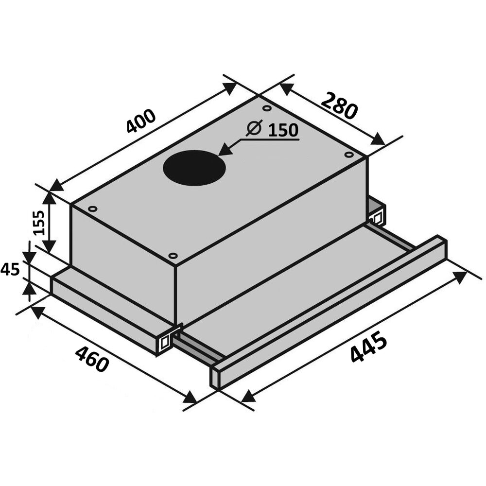Фото - Витяжка GARDA 45 WH (700) LED