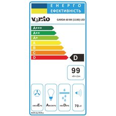 Вытяжка GARDA 60 BK (1100) LED Вытяжка GARDA 60 BK (1100) LED