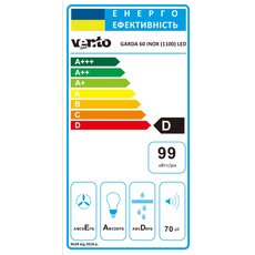 Вытяжка GARDA 60 INOX (1100) LED Вытяжка GARDA 60 INOX (1100) LED