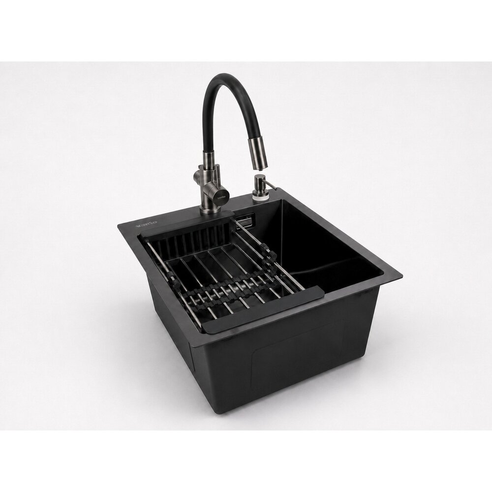 Фото - Кухонна мийка Ventolux HMKS 4050 PVD BK 3/0,6
