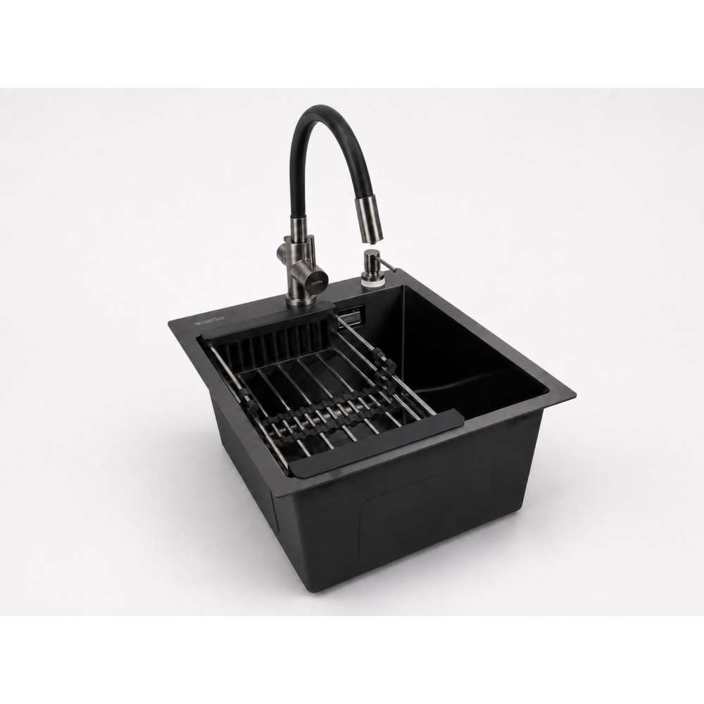 Фото - Кухонна мийка Ventolux HMKS 4050 PVD BK 3/0,8