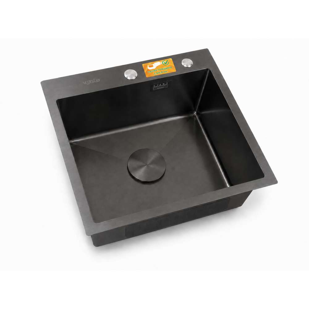 Фото - Кухонна мийка Ventolux HMKS 5050 PVD BK 3/0,8