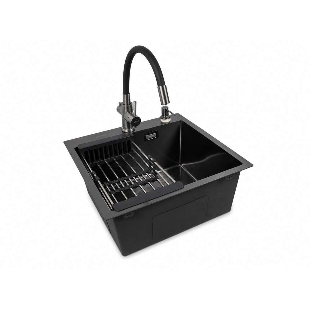 Фото - Кухонна мийка Ventolux HMKS 5050 PVD BK 3/0,8