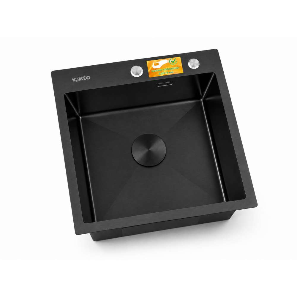 Фото - Кухонна мийка Ventolux HMKS 5050 PVD BKS 3/0,8