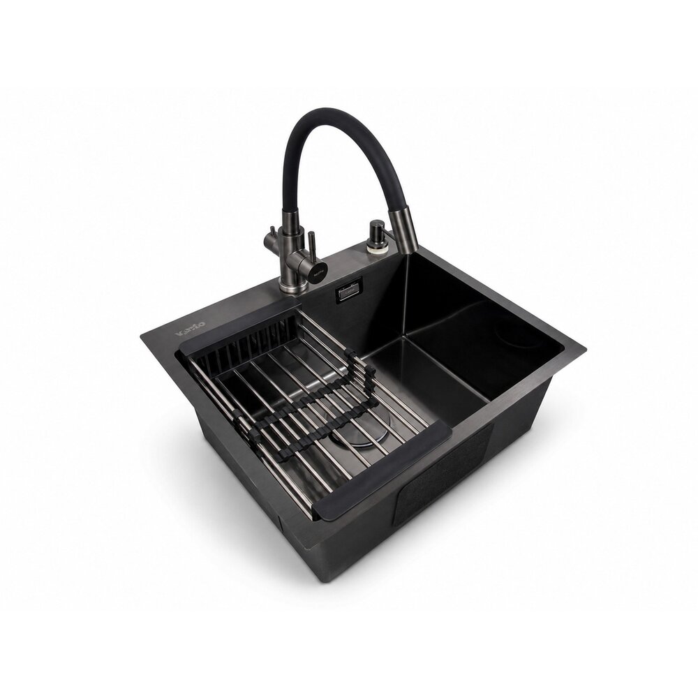 Фото - Кухонна мийка Ventolux HMKS 5448 PVD BK 3/0,6