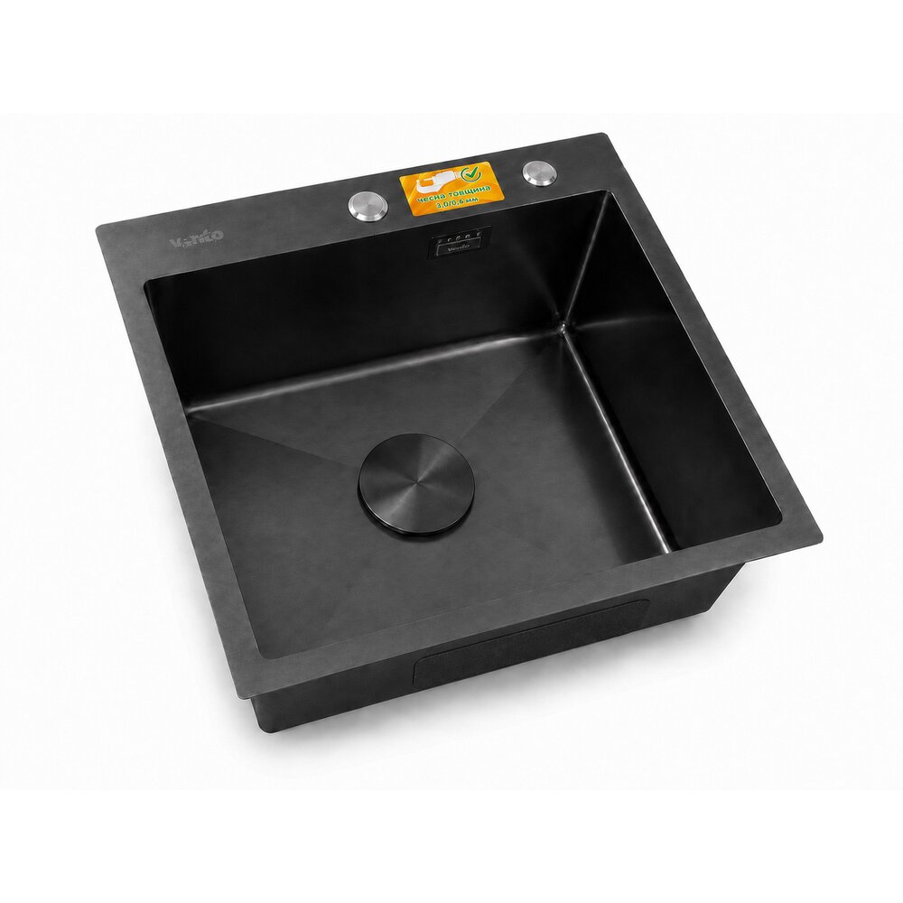 Фото - Кухонна мийка Ventolux HMKS 5848 PVD BK 3/0,6
