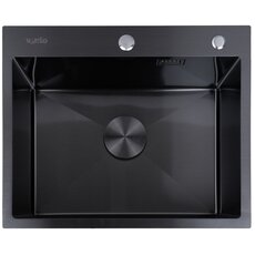 Кухонная мойка Ventolux HMKS 5848 PVD BK 3/0,8
