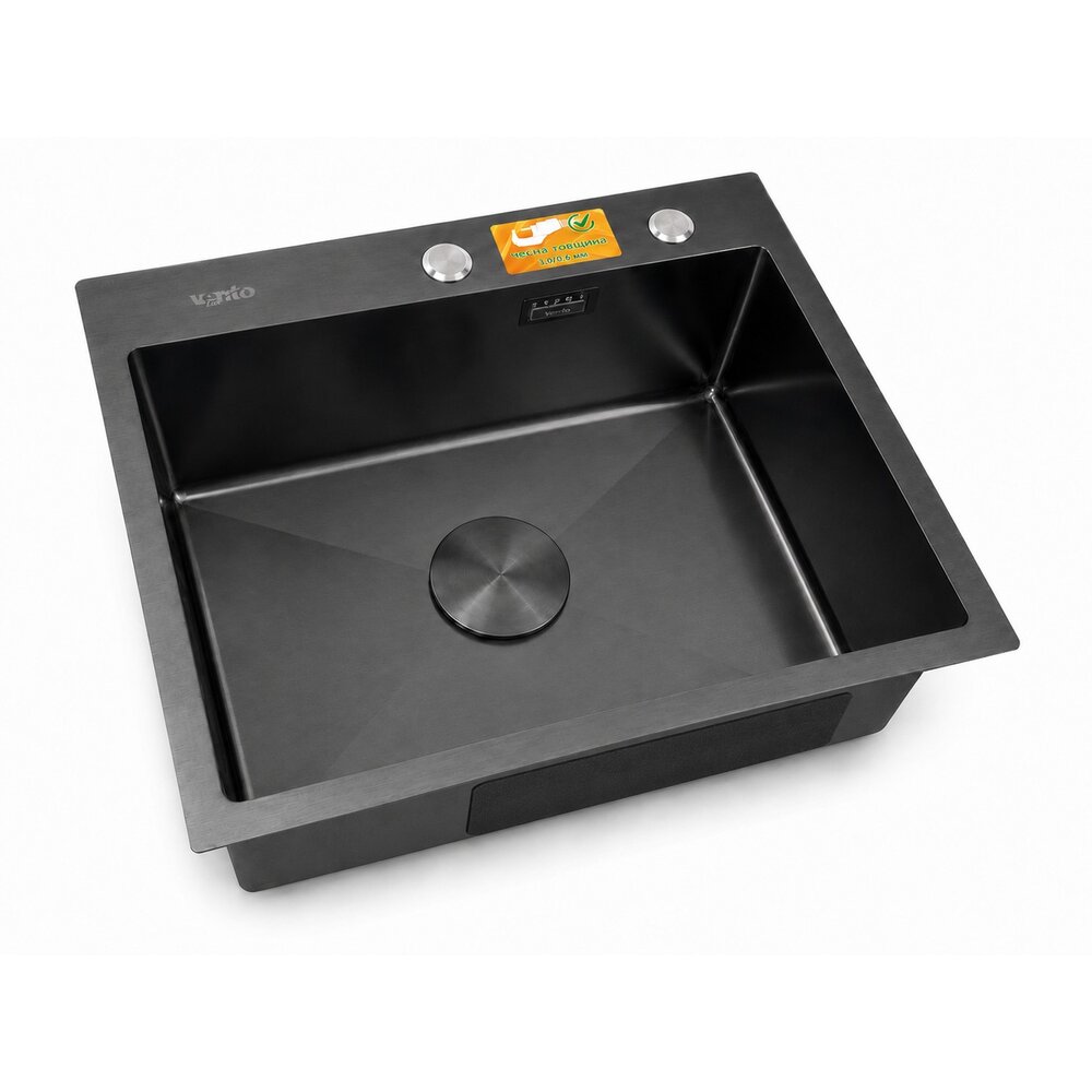 Фото - Кухонна мийка Ventolux HMKS 6045 PVD BK 3/0,6