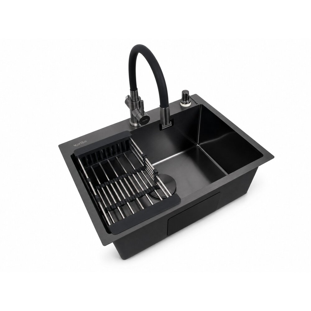 Фото - Кухонна мийка Ventolux HMKS 6045 PVD BK 3/0,6