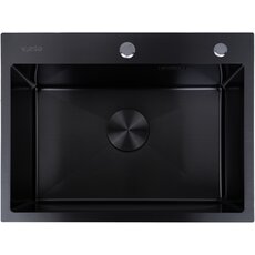 Кухонная мойка Ventolux HMKS 6045 PVD BK 3/0,8