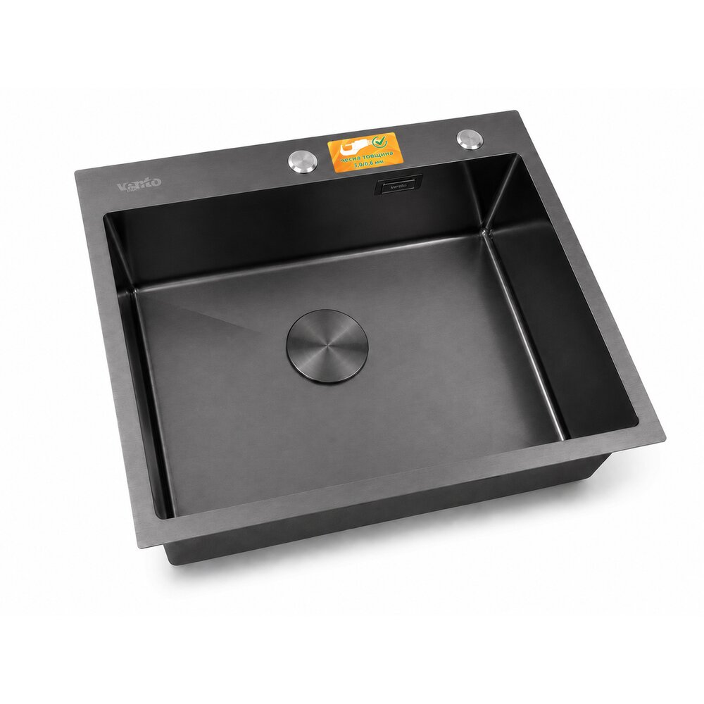 Фото - Кухонна мийка Ventolux HMKS 6050 PVD BK 3/0,6