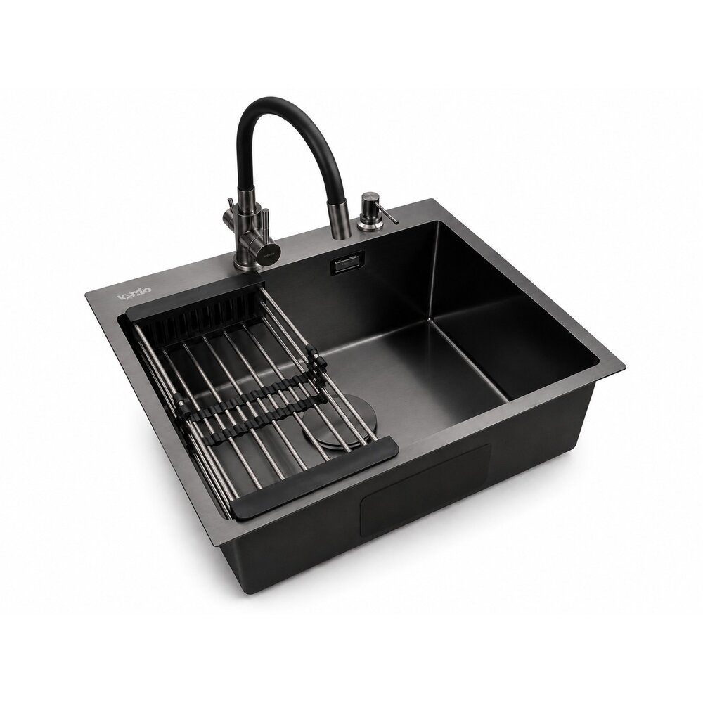 Фото - Кухонна мийка Ventolux HMKS 6050 PVD BK 3/0,8