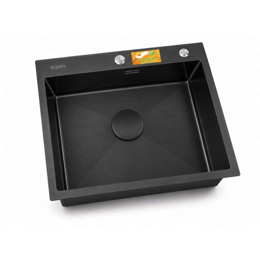 Фото - Кухонная мойка Ventolux HMKS 6050 PVD BKS 3/0,8