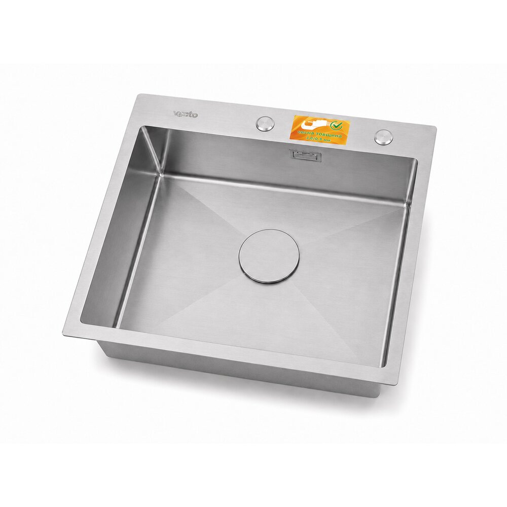 Фото - Кухонна мийка Ventolux HMKS 6050 SS 3/0,8
