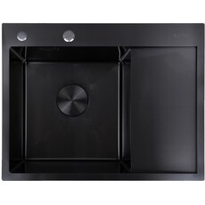 Кухонная мойка Ventolux HMKS LW 6550 PVD BK 3/0,8