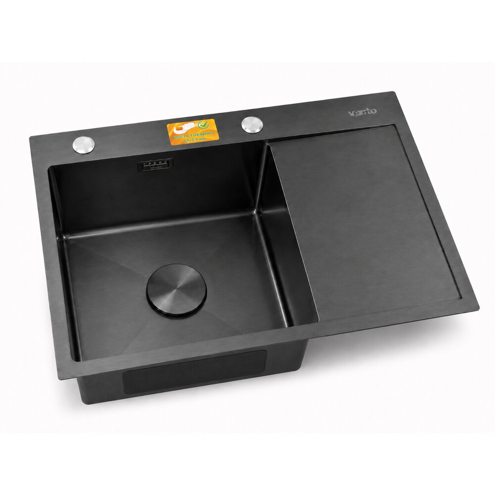 Фото - Кухонна мийка Ventolux HMKS LW 6550 PVD BK 3/0,8