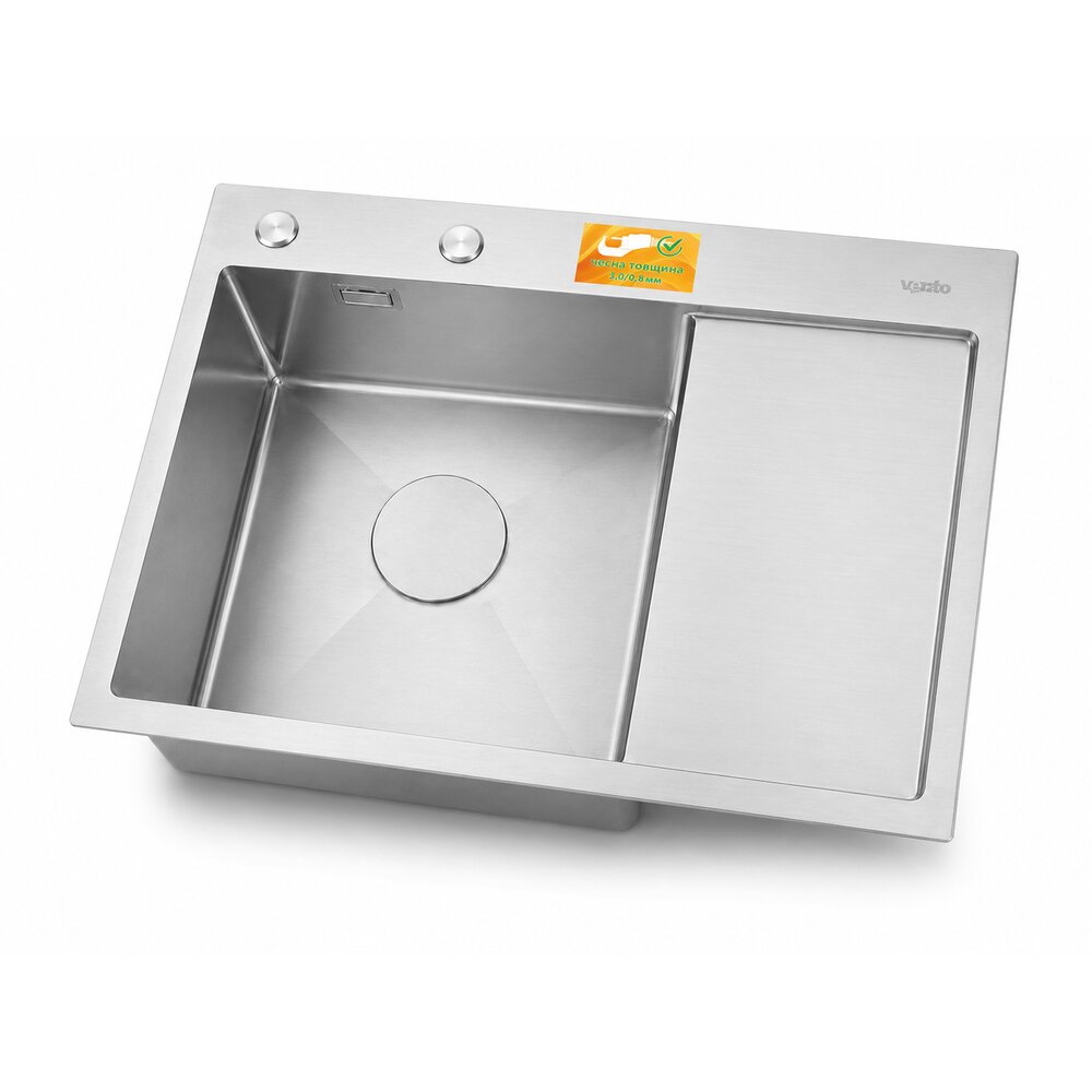 Фото - Кухонна мийка Ventolux HMKS LW 6550 SS 3/0,8
