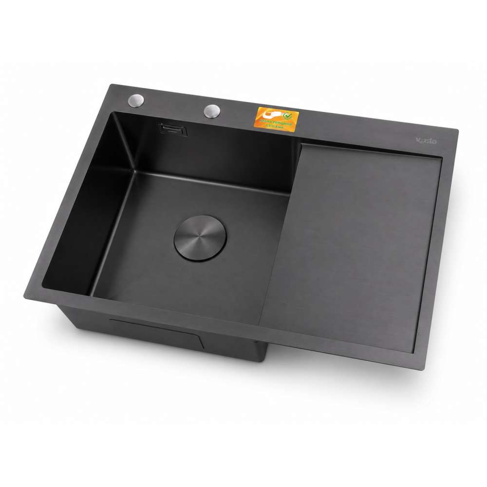 Фото - Кухонна мийка Ventolux HMKS LW 7850 PVD BK 3/0,8