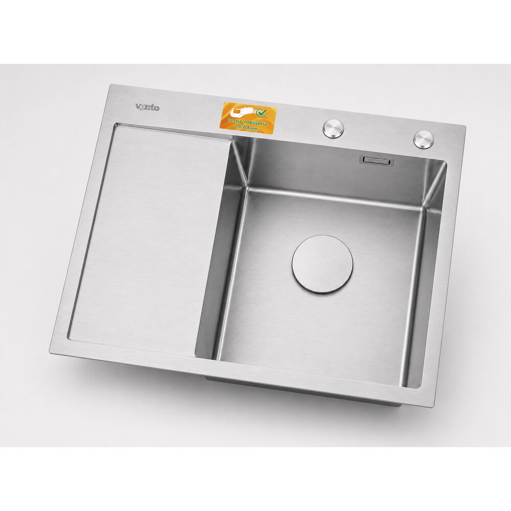Фото - Кухонна мийка Ventolux HMKS RW 6550 SS 3/0,8