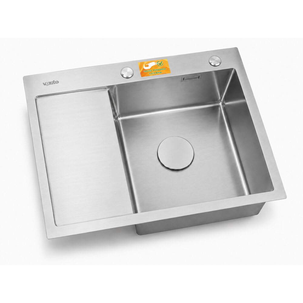 Фото - Кухонна мийка Ventolux HMKS RW 6550 SS 3/0,8