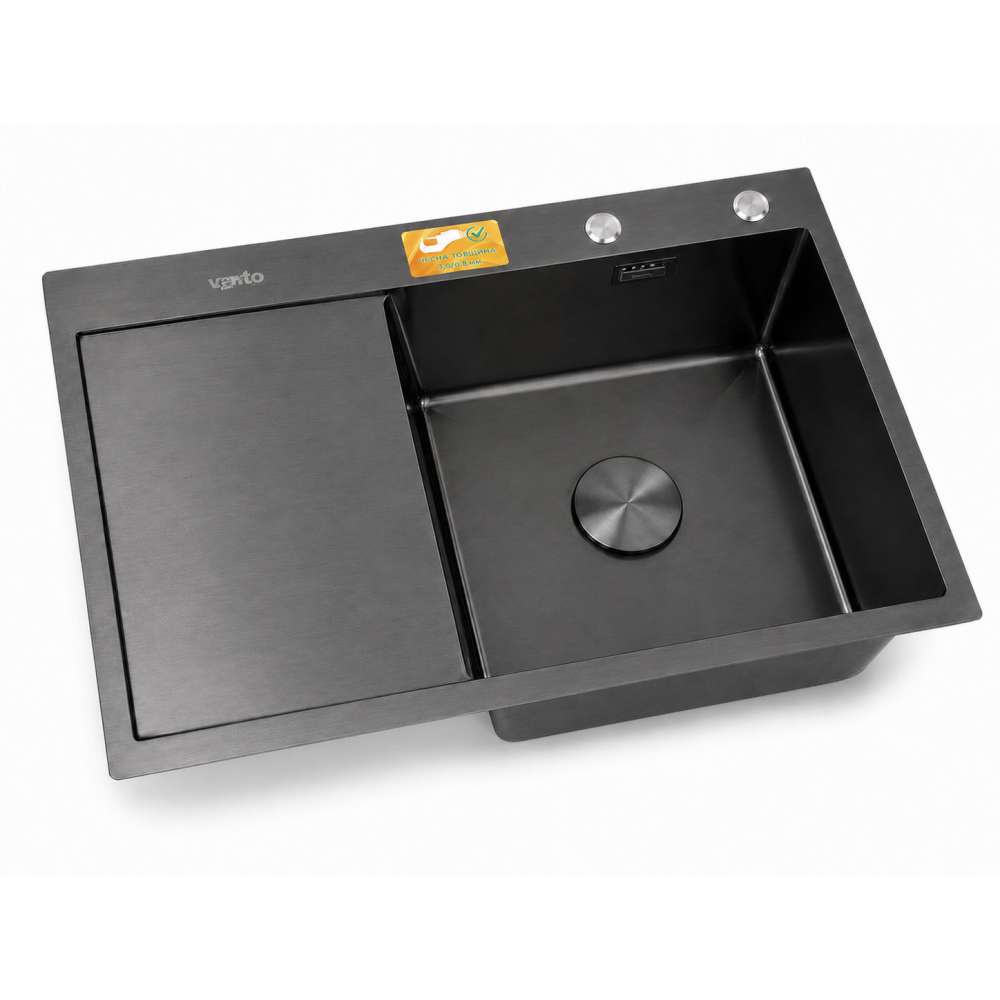 Фото - Кухонна мийка Ventolux HMKS RW 7850 PVD BK 3/0,8