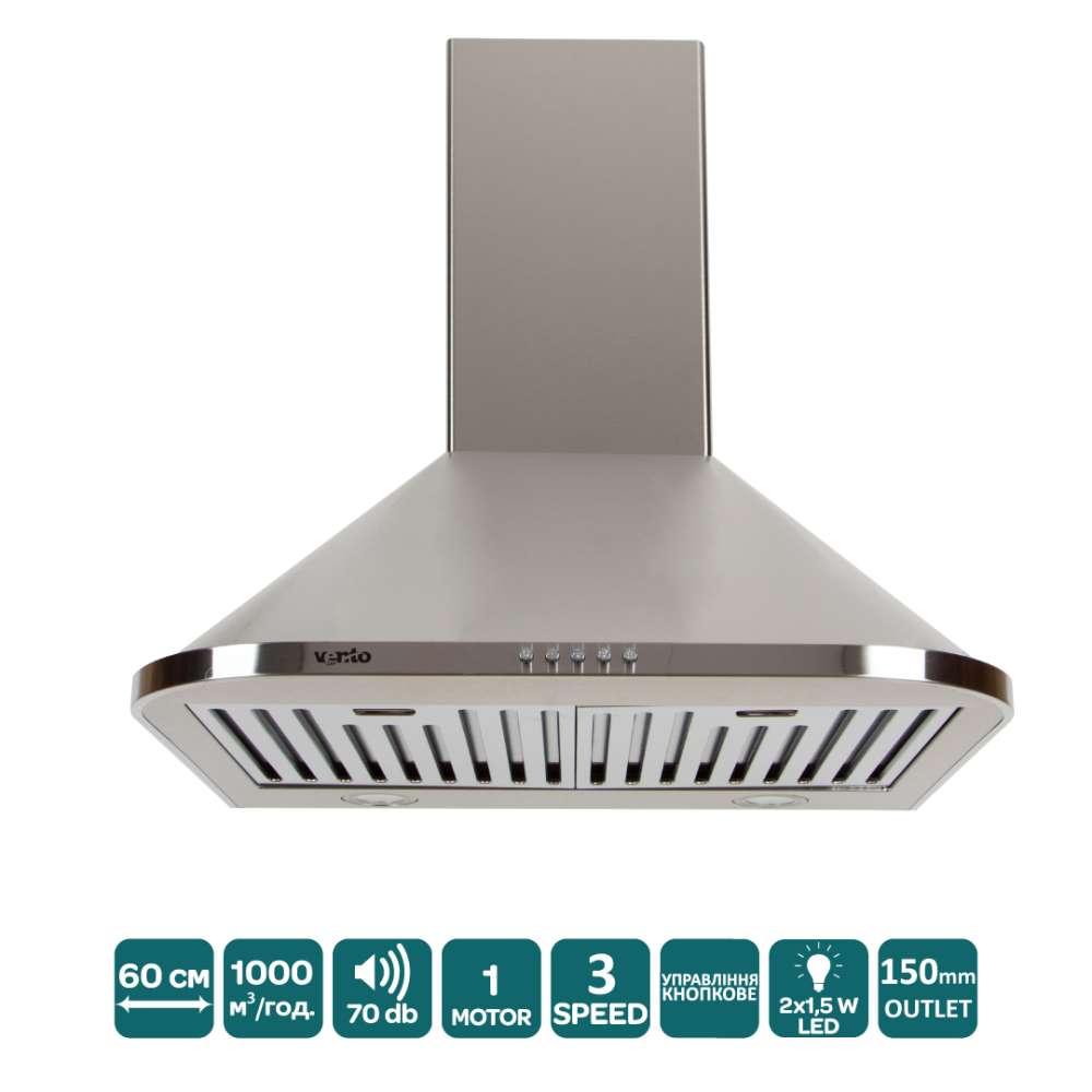 Вытяжка MONACO 60 INOX (1000) Фото - Вытяжка MONACO 60 INOX (1000)