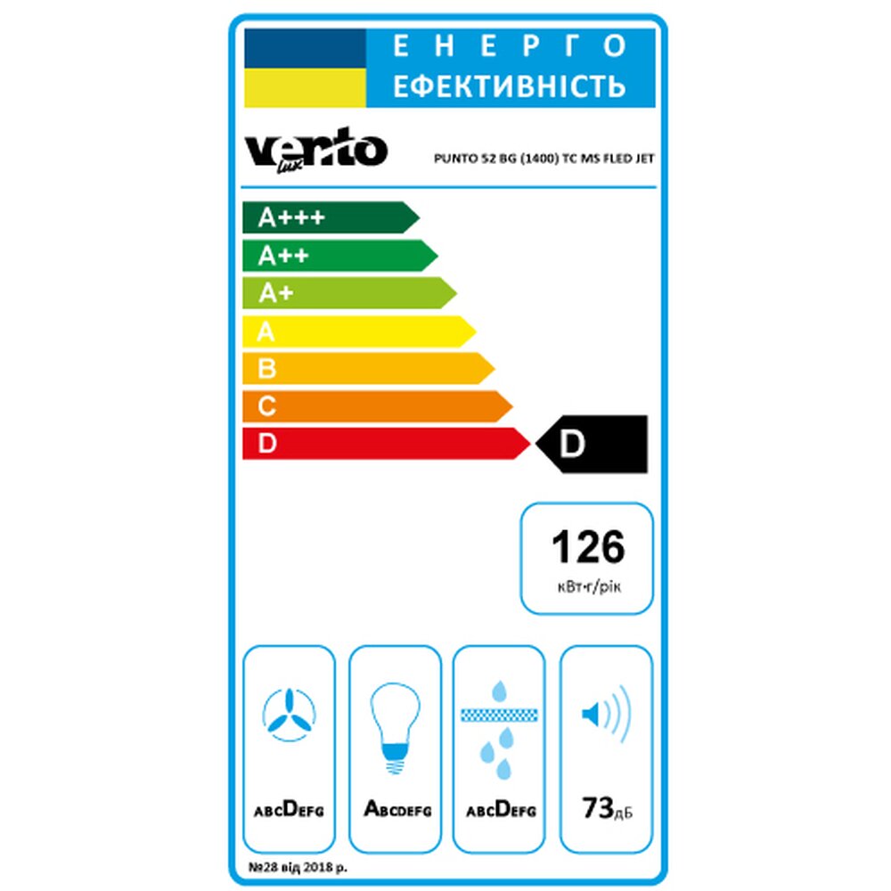 Фото - Витяжка PUNTO 52 BG (1400) TC MS FLED JET