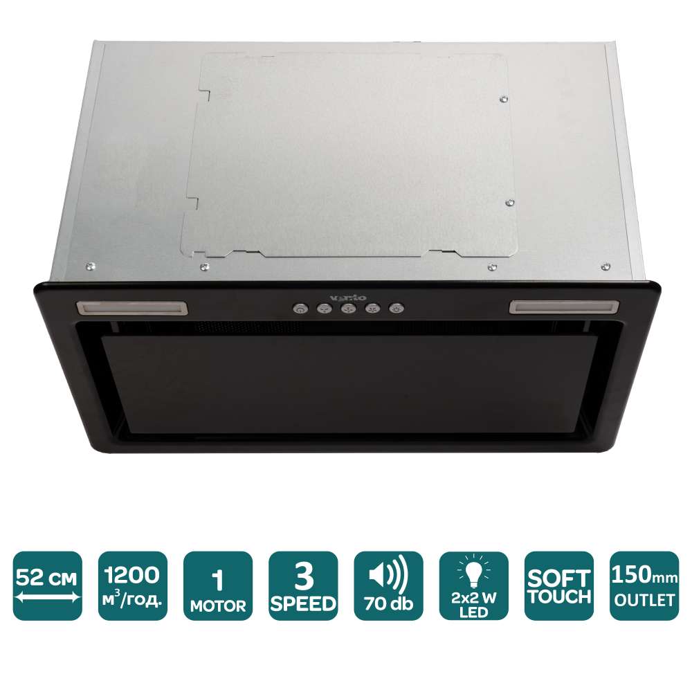 Фото - Витяжка PUNTO 52 BKG (1200) ST