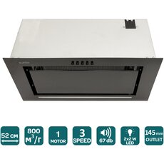 Витяжка PUNTO 52 BKG (800) PB