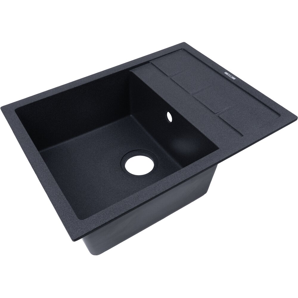 Фото - Кухонная мойка Ventolux SILVIA (BLACK MATT QUARTZ) 650х500х200