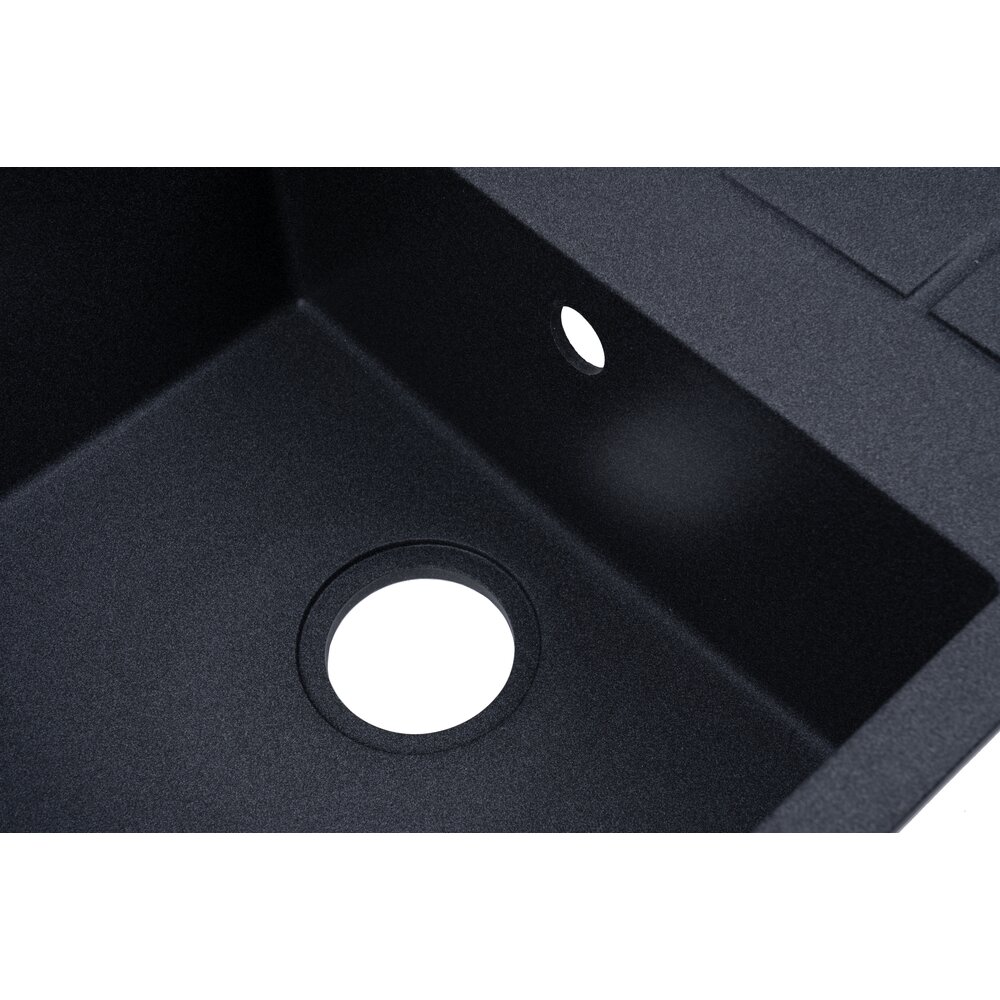 Фото - Кухонная мойка Ventolux SILVIA (BLACK MATT QUARTZ) 650х500х200
