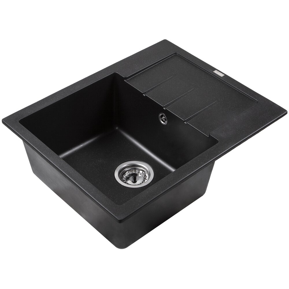 Кухонные мойки SILVIA (BLACK QUARTZ) 610х495х210 Фото - Кухонные мойки SILVIA (BLACK QUARTZ) 610х495х210