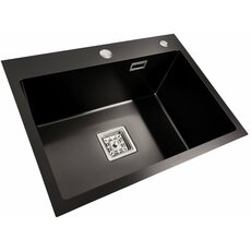 Кухонні мийки 58*43 Мийка PVD чорна Platinum Handmade HSBB (квадратний сифон,3.0/1.0) Кухонні мийки 58*43 Мийка PVD чорна Platinum Handmade HSBB (квадратний сифон,3.0/1.0)