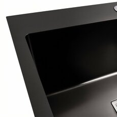 Кухонні мийки 58*43 Мийка PVD чорна Platinum Handmade HSBB (квадратний сифон,3.0/1.0) Кухонні мийки 58*43 Мийка PVD чорна Platinum Handmade HSBB (квадратний сифон,3.0/1.0)