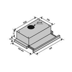 Вытяжка GARDA 60 INOX (500) LED Вытяжка GARDA 60 INOX (500) LED