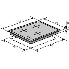 Варочная поверхность HG430-G3G CS (BK)